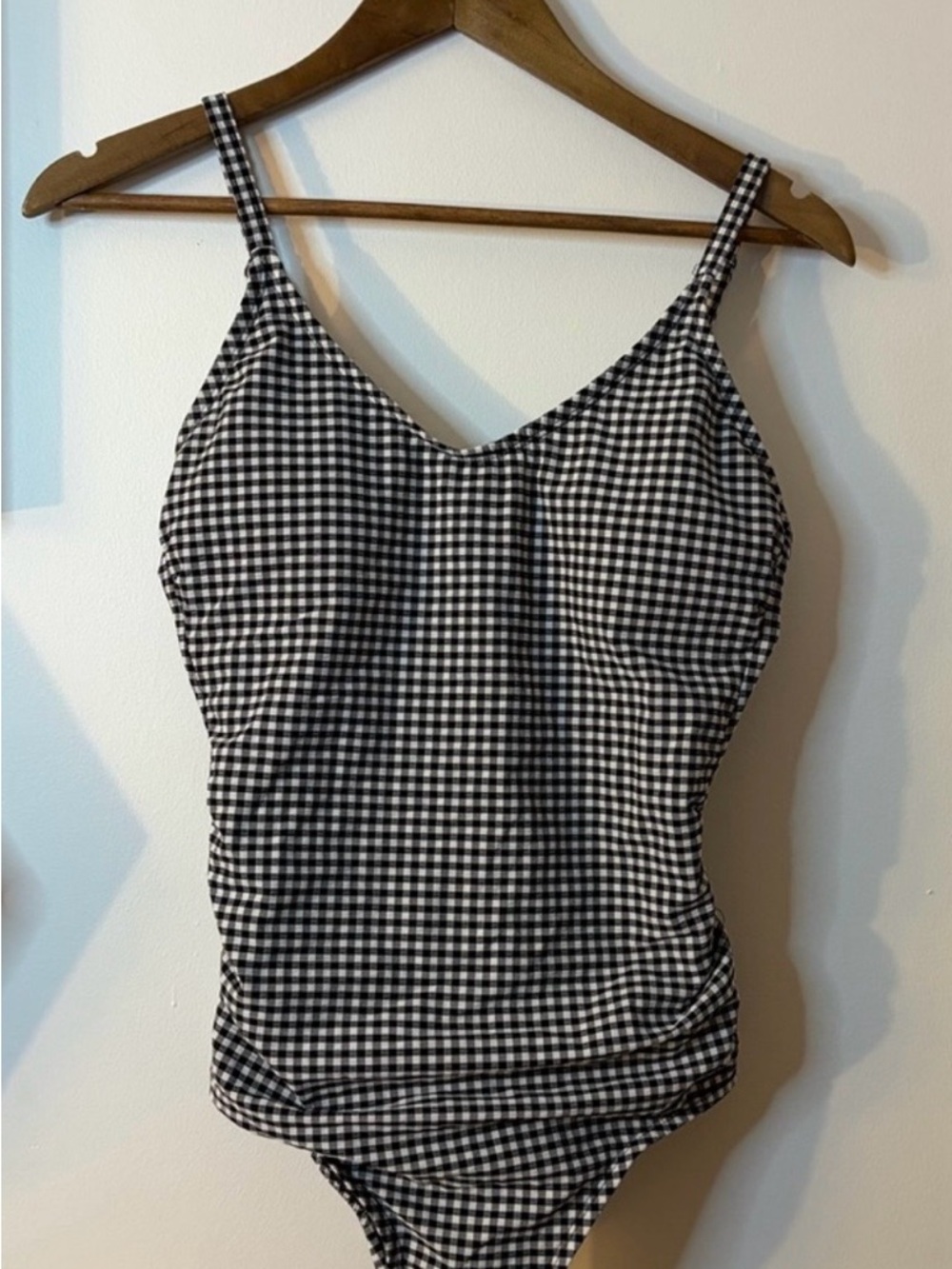 Kona Sol Black and White Gingham Swimsuit - Picture 4 of 4